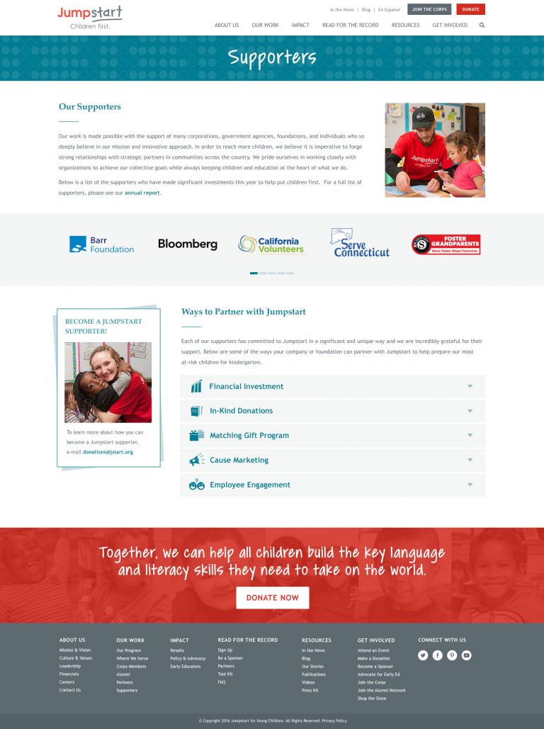 Jumpstart - Supporters